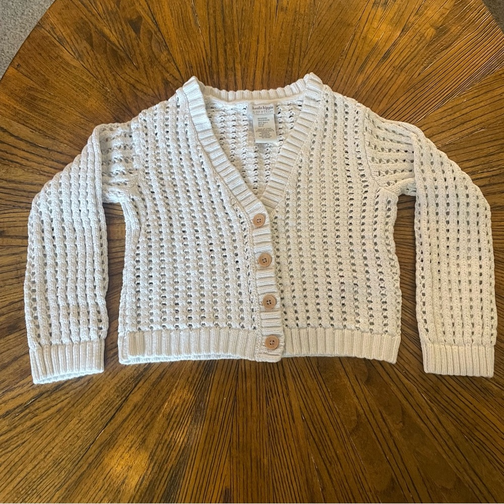 Haute Hippie Cream Button-Up Cardigan